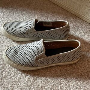 Sperry Perforated Gray Slip-On Loafers